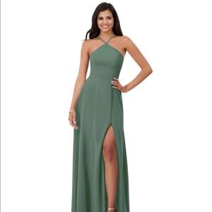 Azazie eucalyptus Bailey dress